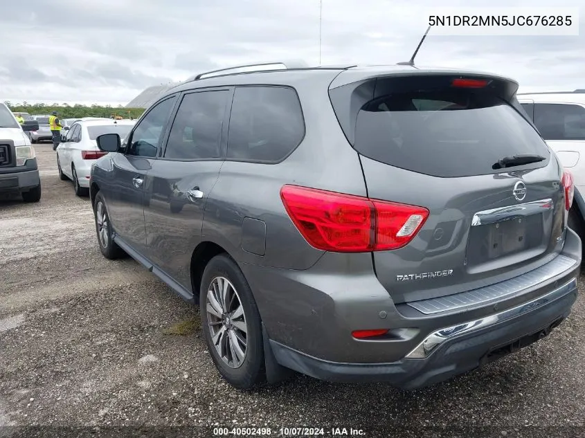 2018 Nissan Pathfinder Sl VIN: 5N1DR2MN5JC676285 Lot: 40502498