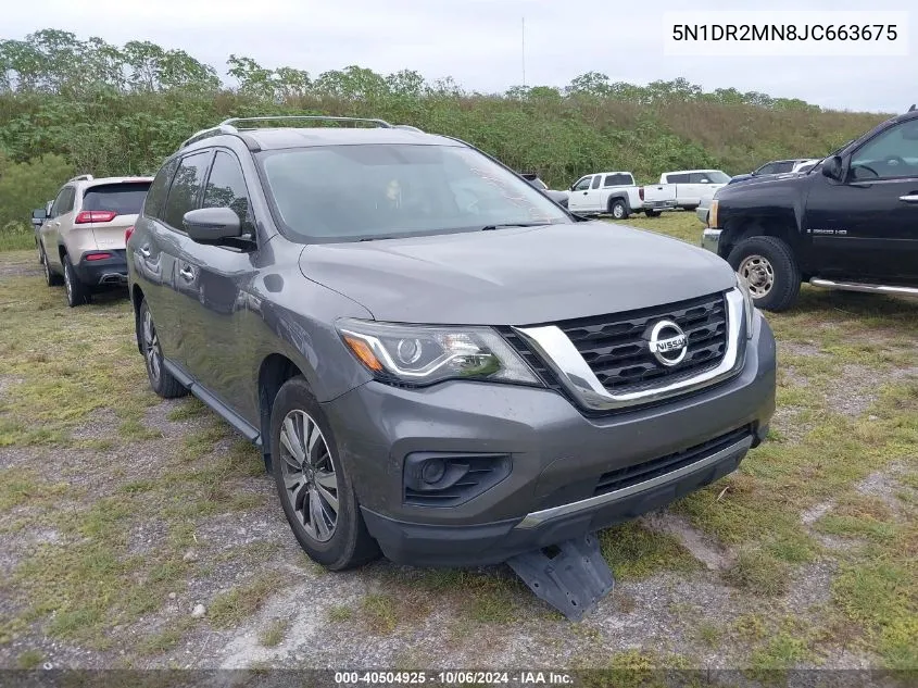 2018 Nissan Pathfinder S VIN: 5N1DR2MN8JC663675 Lot: 40504925