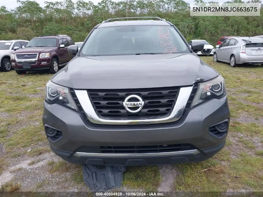 2018 Nissan Pathfinder S VIN: 5N1DR2MN8JC663675 Lot: 40504925