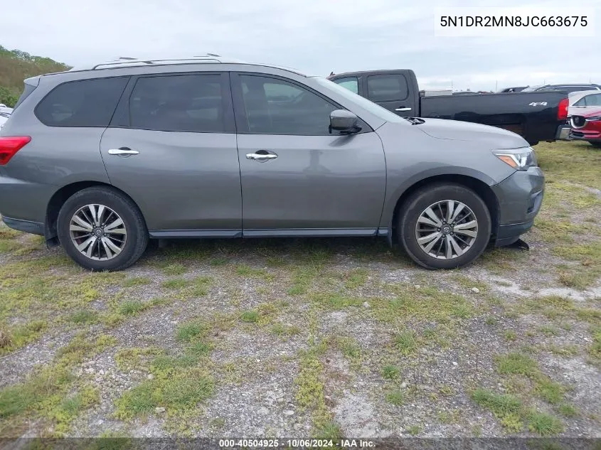 2018 Nissan Pathfinder S VIN: 5N1DR2MN8JC663675 Lot: 40504925