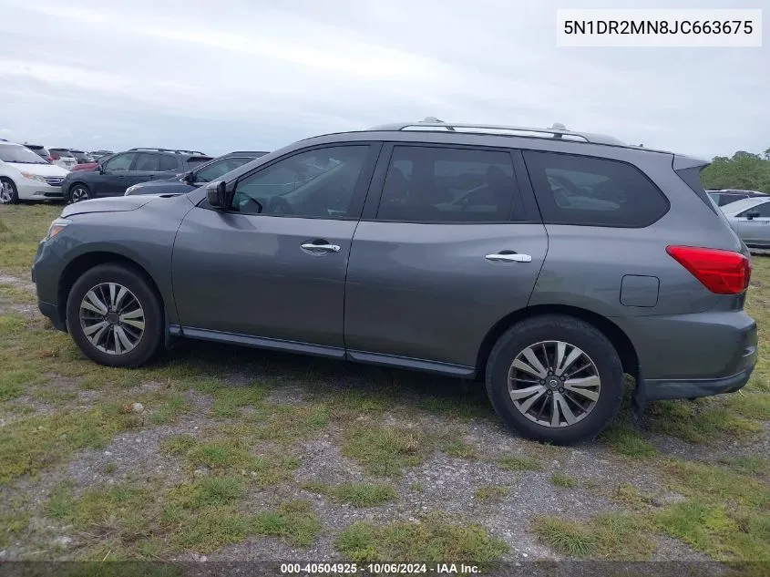 2018 Nissan Pathfinder S VIN: 5N1DR2MN8JC663675 Lot: 40504925