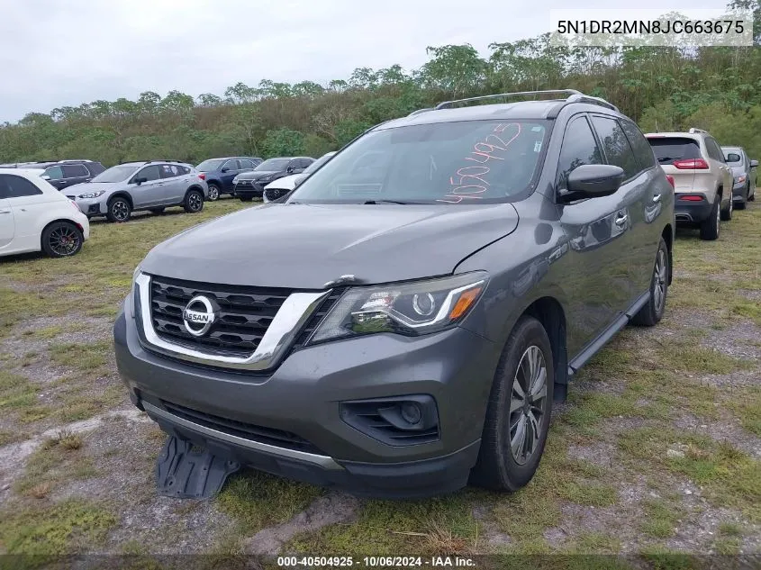 2018 Nissan Pathfinder S VIN: 5N1DR2MN8JC663675 Lot: 40504925