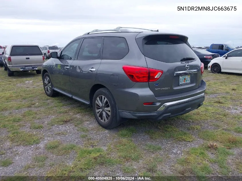 2018 Nissan Pathfinder S VIN: 5N1DR2MN8JC663675 Lot: 40504925