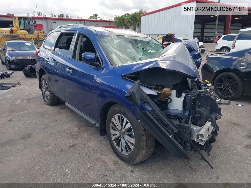 5N1DR2MN3JC667181 2018 Nissan Pathfinder S