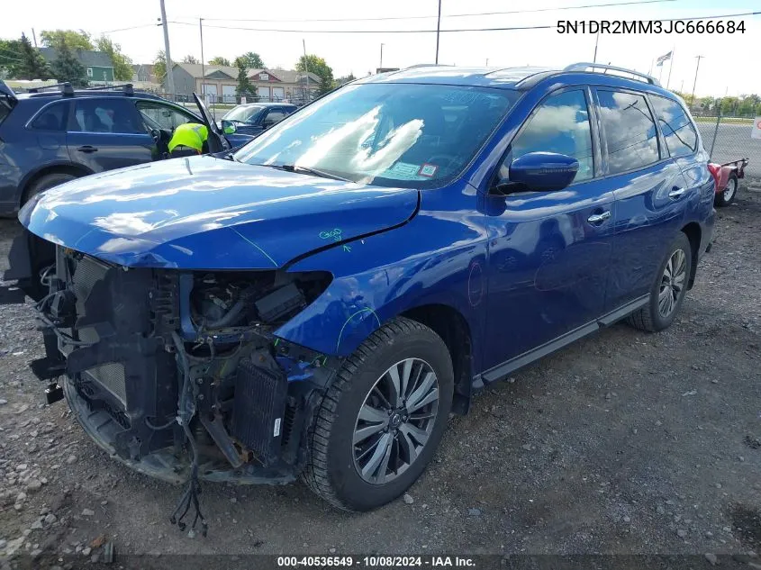 2018 Nissan Pathfinder S VIN: 5N1DR2MM3JC666684 Lot: 40536549