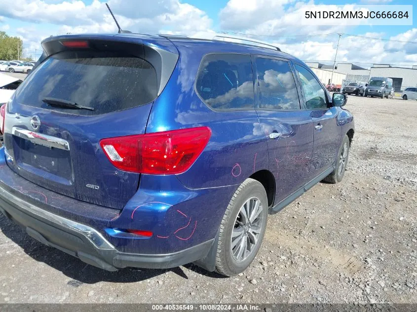 2018 Nissan Pathfinder S VIN: 5N1DR2MM3JC666684 Lot: 40536549