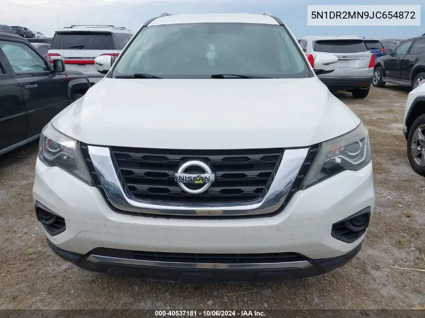 2018 Nissan Pathfinder S/Sv/Sl/Platinum VIN: 5N1DR2MN9JC654872 Lot: 40537181