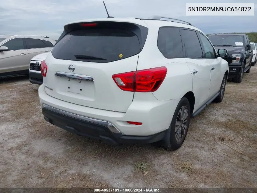 5N1DR2MN9JC654872 2018 Nissan Pathfinder S/Sv/Sl/Platinum