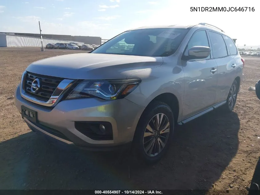 2018 Nissan Pathfinder S/Sv/Sl/Platinum VIN: 5N1DR2MM0JC646716 Lot: 40554907