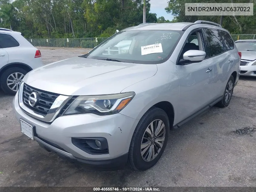 2018 Nissan Pathfinder Sv VIN: 5N1DR2MN9JC637022 Lot: 40555746