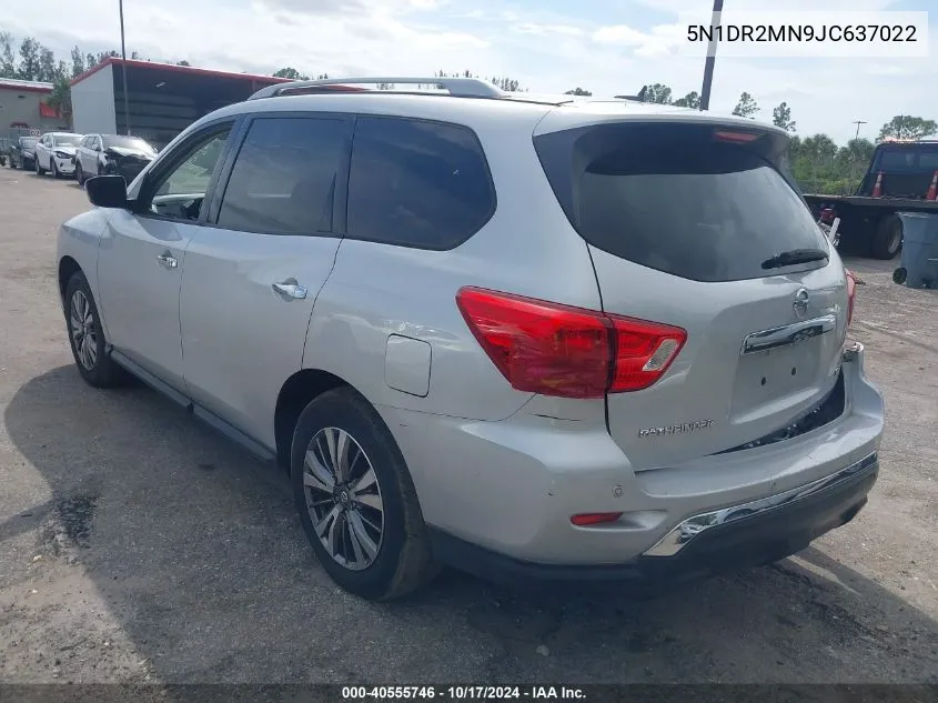 2018 Nissan Pathfinder Sv VIN: 5N1DR2MN9JC637022 Lot: 40555746