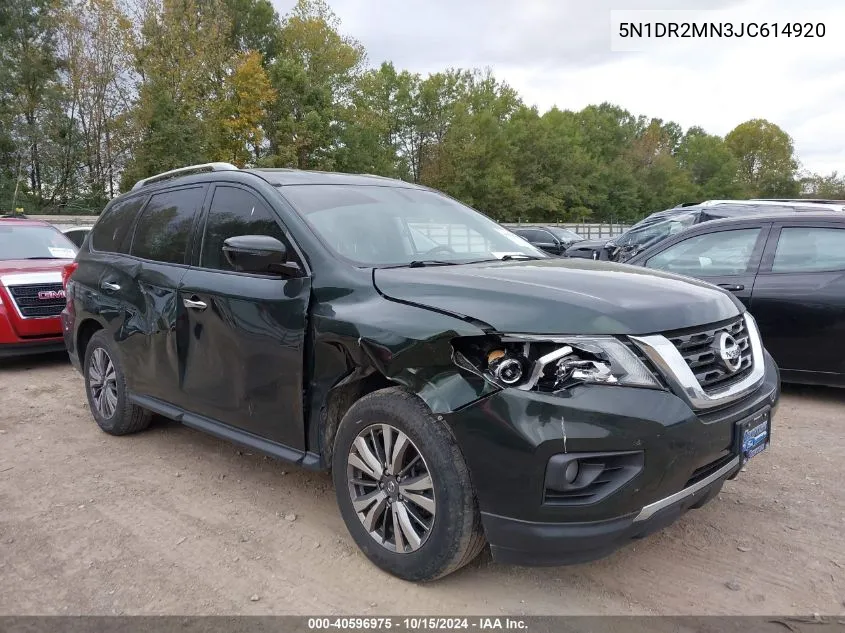 2018 Nissan Pathfinder Sl VIN: 5N1DR2MN3JC614920 Lot: 40596975