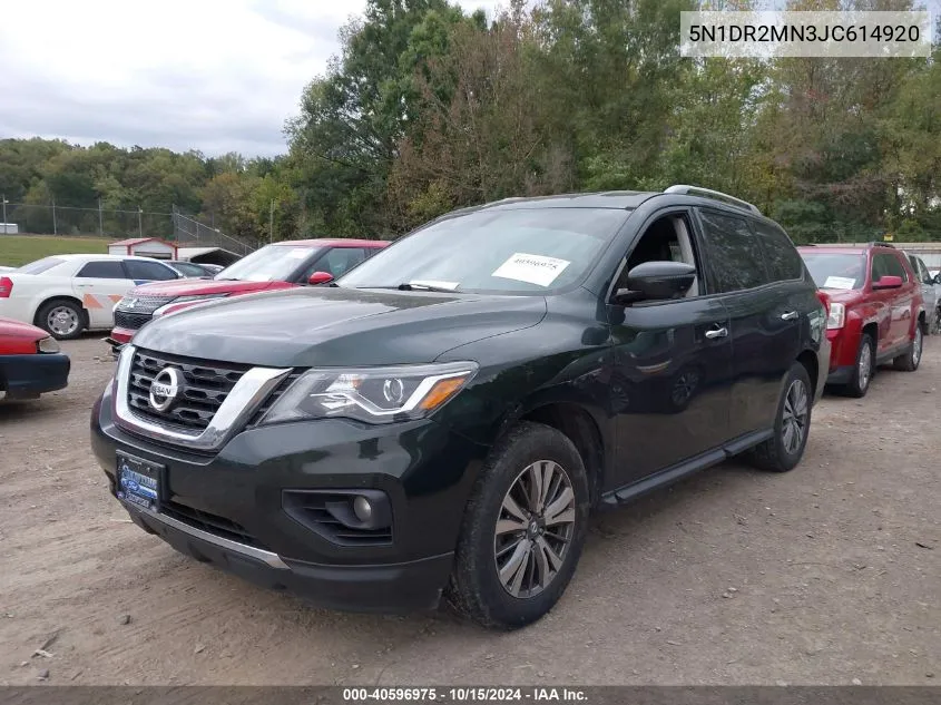 2018 Nissan Pathfinder Sl VIN: 5N1DR2MN3JC614920 Lot: 40596975