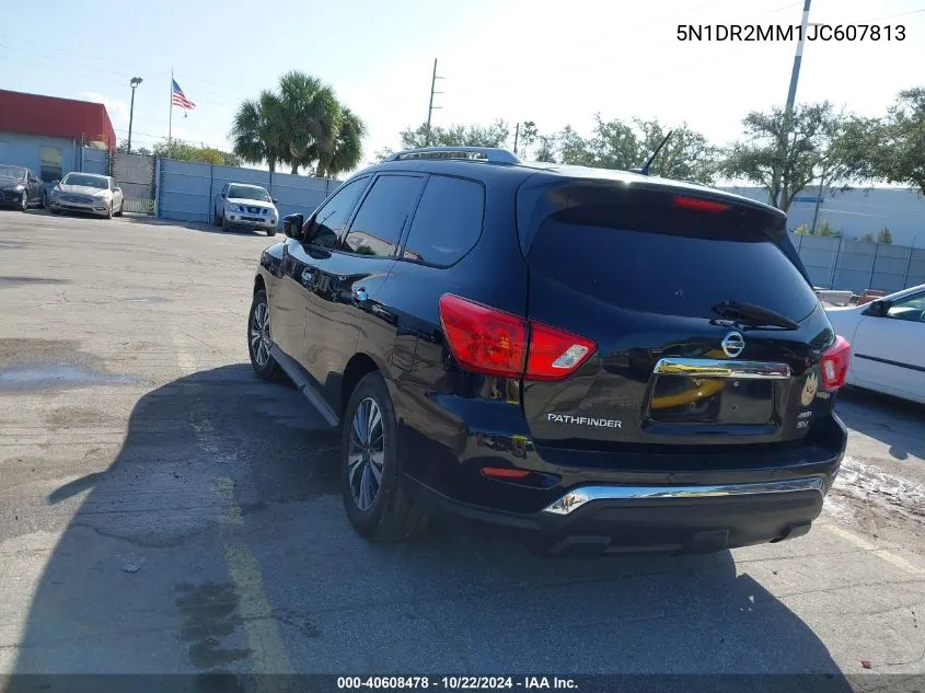 2018 Nissan Pathfinder Sv VIN: 5N1DR2MM1JC607813 Lot: 40608478