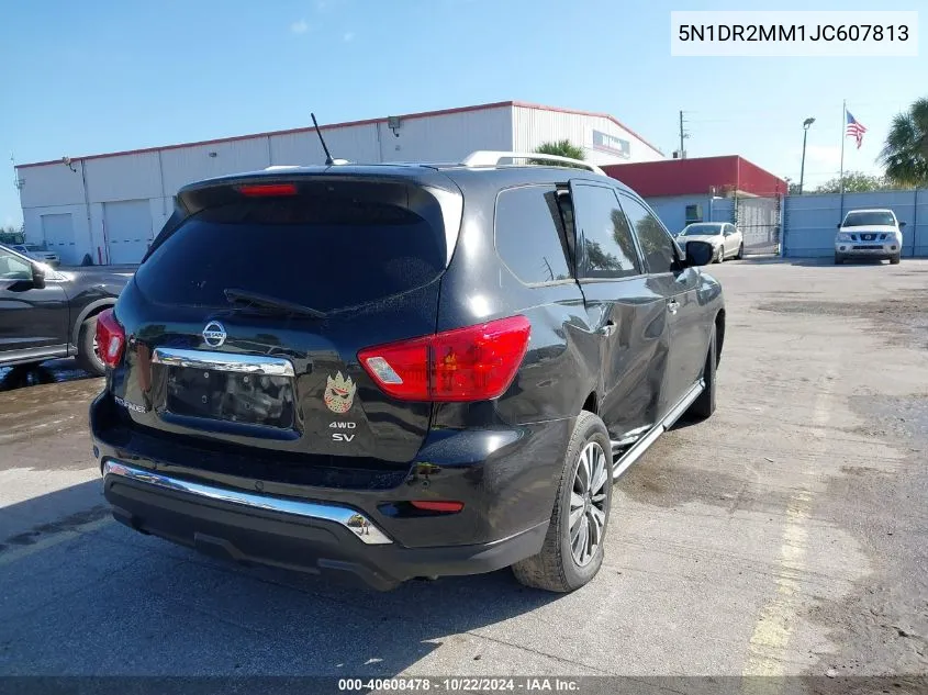 2018 Nissan Pathfinder Sv VIN: 5N1DR2MM1JC607813 Lot: 40608478