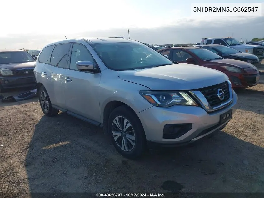 2018 Nissan Pathfinder S VIN: 5N1DR2MN5JC662547 Lot: 40626737