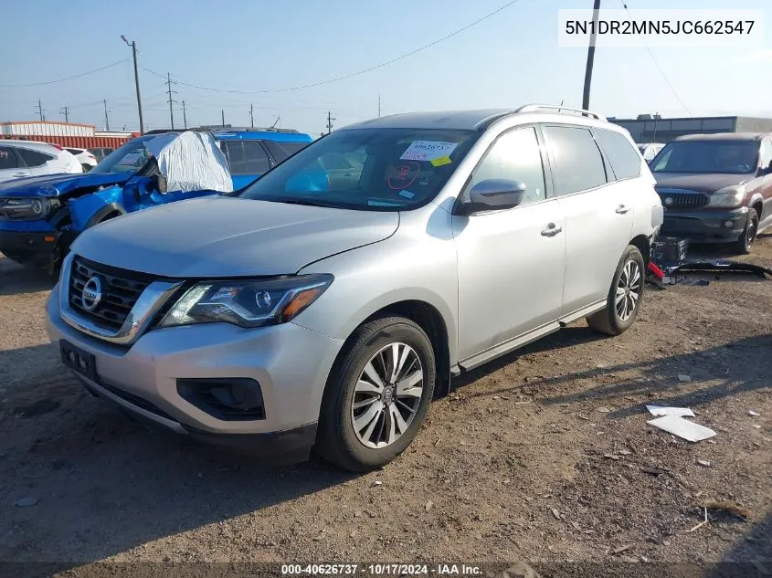 2018 Nissan Pathfinder S VIN: 5N1DR2MN5JC662547 Lot: 40626737