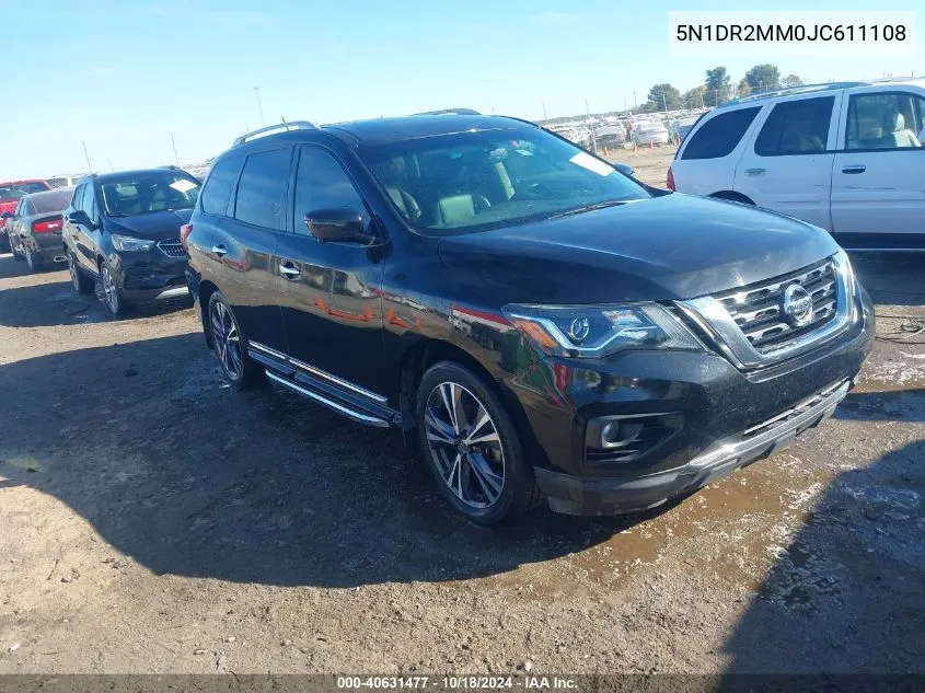 2018 Nissan Pathfinder Platinum VIN: 5N1DR2MM0JC611108 Lot: 40631477