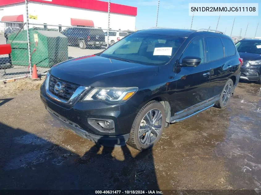 2018 Nissan Pathfinder Platinum VIN: 5N1DR2MM0JC611108 Lot: 40631477