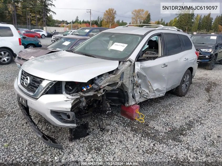 2018 Nissan Pathfinder Sv VIN: 5N1DR2MM6JC619097 Lot: 40637340