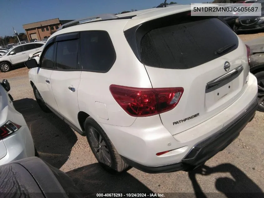 2018 Nissan Pathfinder Sl VIN: 5N1DR2MN0JC605687 Lot: 40675293