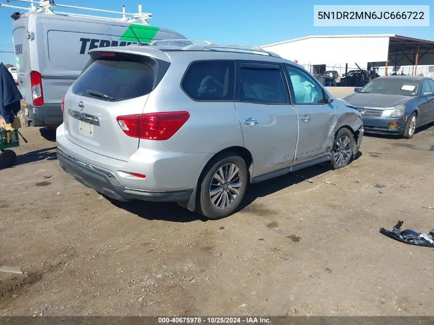 2018 Nissan Pathfinder S VIN: 5N1DR2MN6JC666722 Lot: 40675978