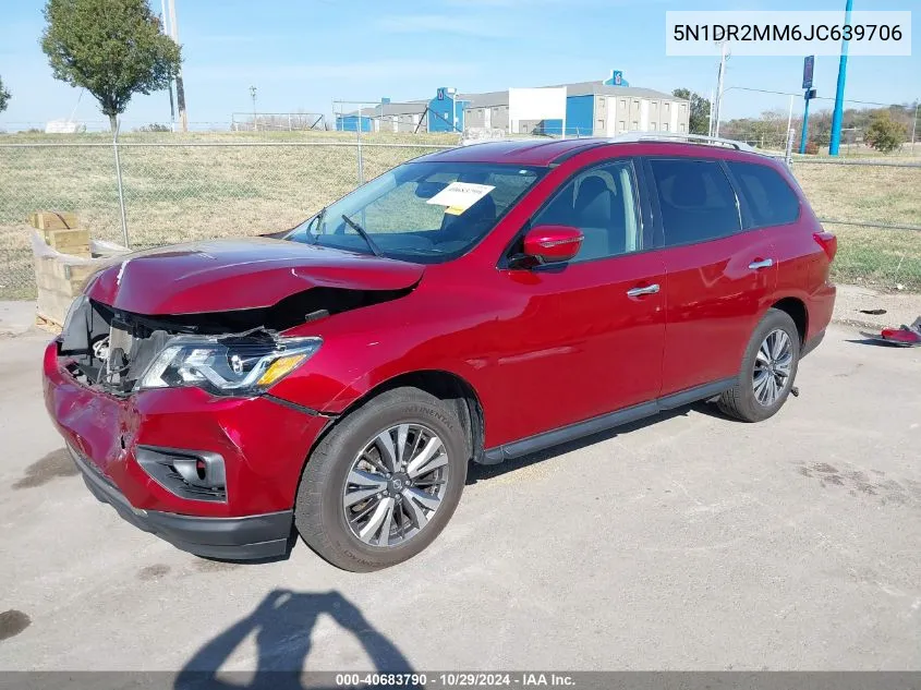 2018 Nissan Pathfinder Sv VIN: 5N1DR2MM6JC639706 Lot: 40683790