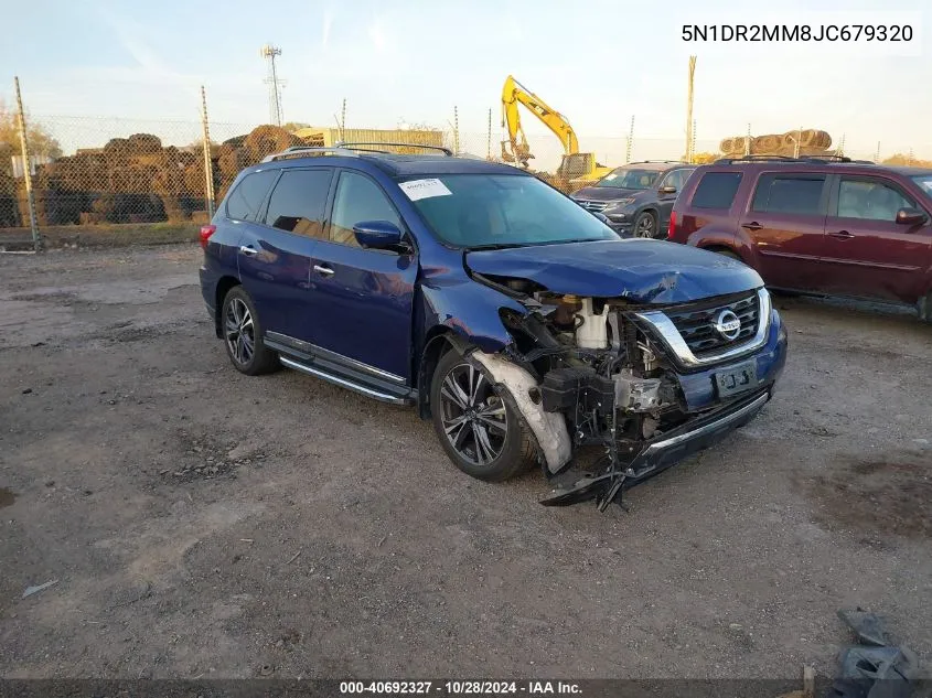 2018 Nissan Pathfinder Platinum VIN: 5N1DR2MM8JC679320 Lot: 40692327