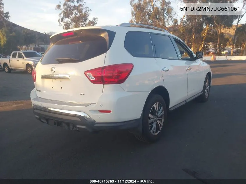 2018 Nissan Pathfinder Sv VIN: 5N1DR2MN7JC661061 Lot: 40715769