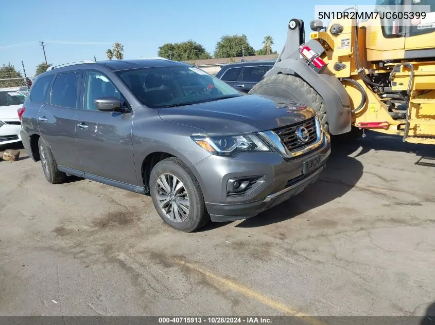 2018 Nissan Pathfinder Sv VIN: 5N1DR2MM7JC605399 Lot: 40715913