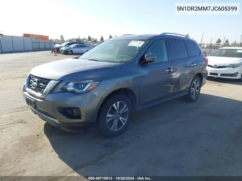 2018 Nissan Pathfinder Sv VIN: 5N1DR2MM7JC605399 Lot: 40715913