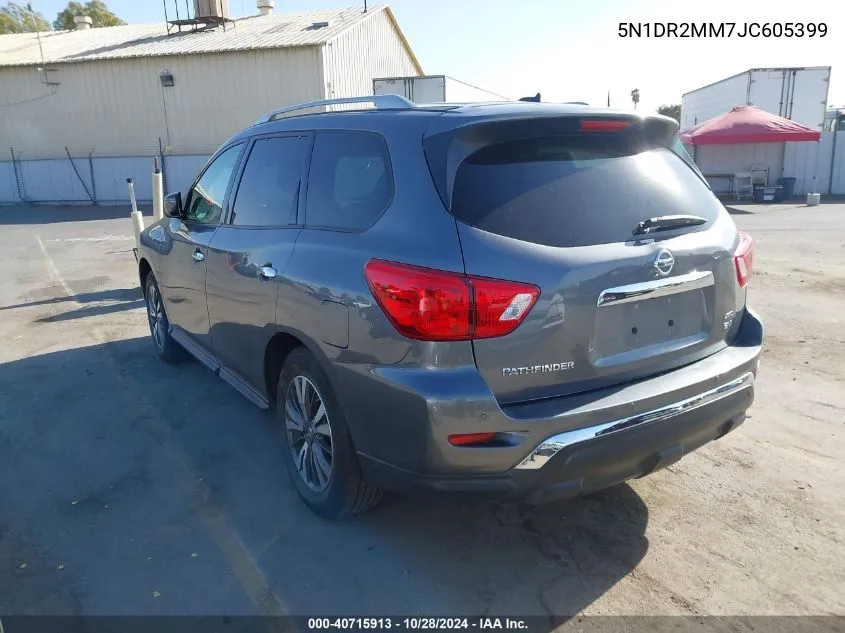 2018 Nissan Pathfinder Sv VIN: 5N1DR2MM7JC605399 Lot: 40715913