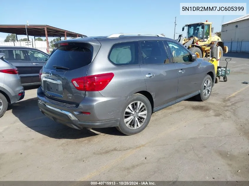 2018 Nissan Pathfinder Sv VIN: 5N1DR2MM7JC605399 Lot: 40715913