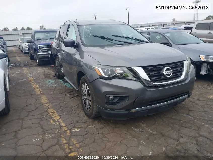 2018 Nissan Pathfinder Sv VIN: 5N1DR2MM2JC662013 Lot: 40725020