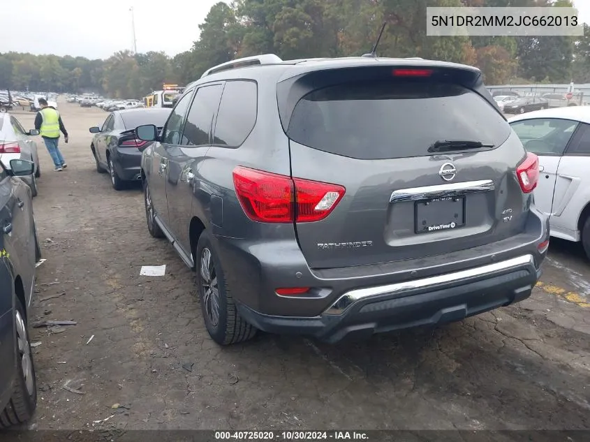 2018 Nissan Pathfinder Sv VIN: 5N1DR2MM2JC662013 Lot: 40725020