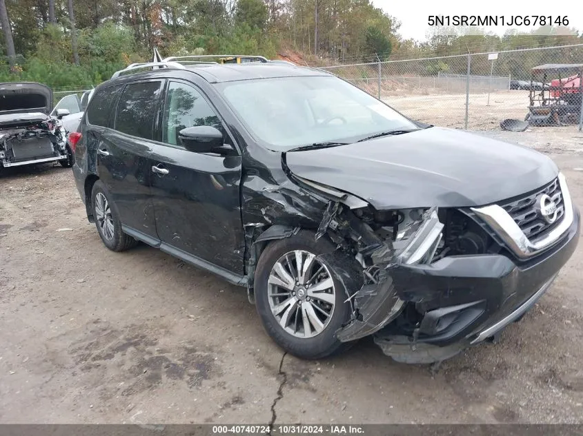 2018 Nissan Pathfinder S VIN: 5N1SR2MN1JC678146 Lot: 40740724