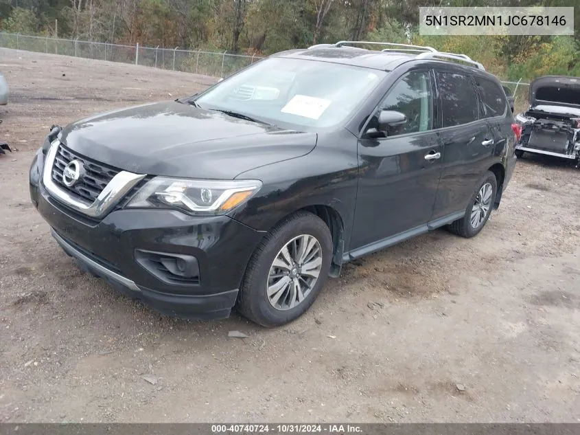 2018 Nissan Pathfinder S VIN: 5N1SR2MN1JC678146 Lot: 40740724