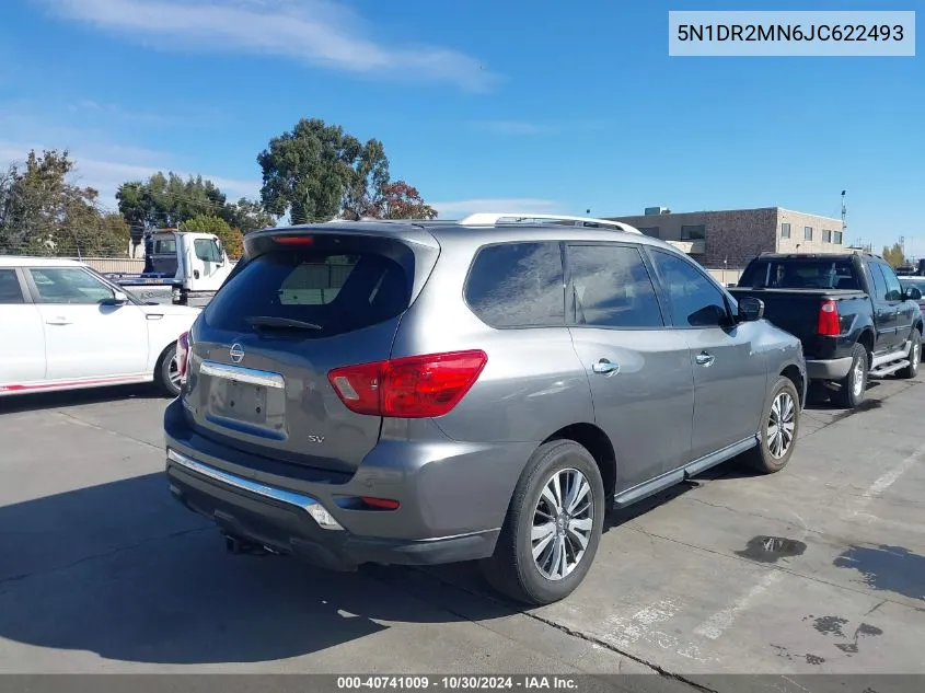 2018 Nissan Pathfinder Sv VIN: 5N1DR2MN6JC622493 Lot: 40741009