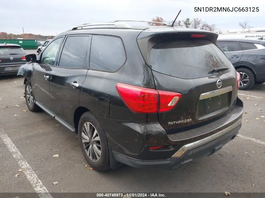 2018 Nissan Pathfinder S VIN: 5N1DR2MN6JC663125 Lot: 40748973