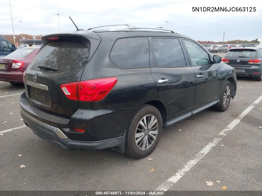 2018 Nissan Pathfinder S VIN: 5N1DR2MN6JC663125 Lot: 40748973