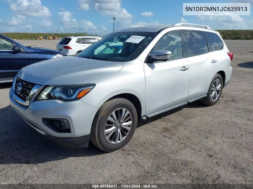 2018 Nissan Pathfinder Sl VIN: 5N1DR2MN1JC635913 Lot: 40765017