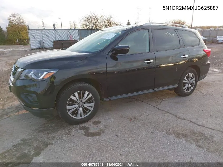 2018 Nissan Pathfinder Sv VIN: 5N1DR2MMXJC625887 Lot: 40787849