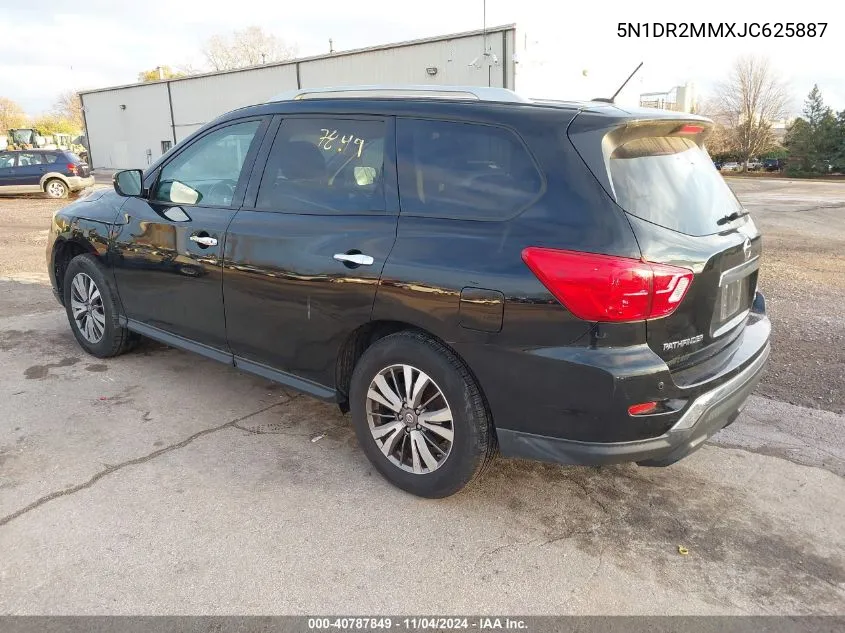 2018 Nissan Pathfinder Sv VIN: 5N1DR2MMXJC625887 Lot: 40787849