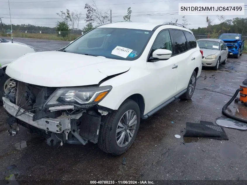 5N1DR2MM1JC647499 2018 Nissan Pathfinder Sv