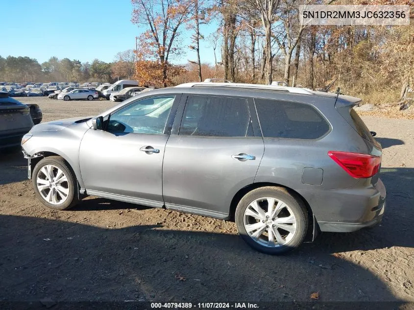 2018 Nissan Pathfinder Sl VIN: 5N1DR2MM3JC632356 Lot: 40794389