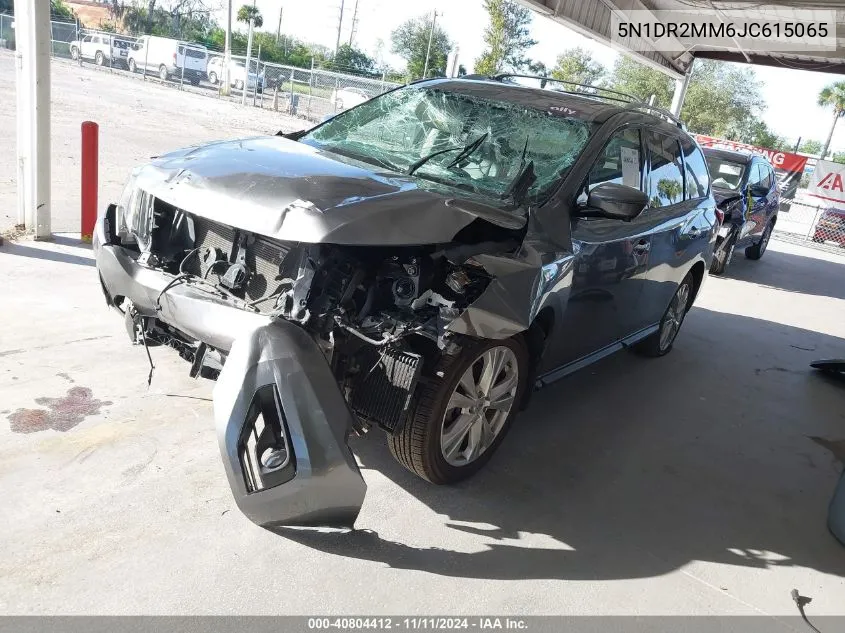 2018 Nissan Pathfinder Sl VIN: 5N1DR2MM6JC615065 Lot: 40804412