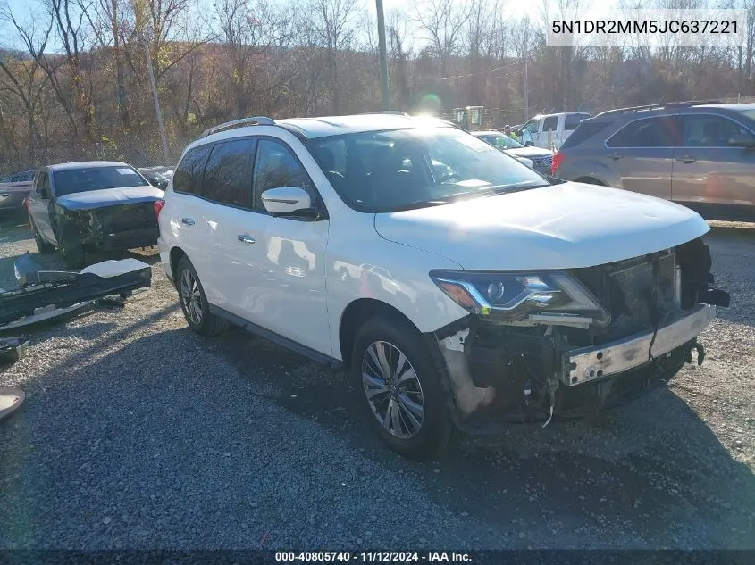 2018 Nissan Pathfinder Sl VIN: 5N1DR2MM5JC637221 Lot: 40805740