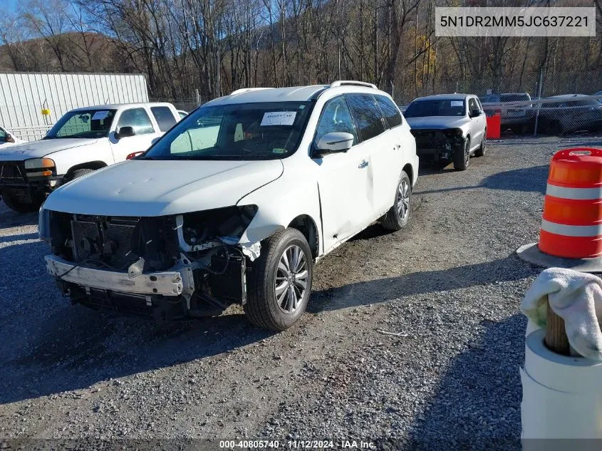 2018 Nissan Pathfinder Sl VIN: 5N1DR2MM5JC637221 Lot: 40805740