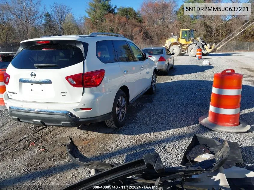 2018 Nissan Pathfinder Sl VIN: 5N1DR2MM5JC637221 Lot: 40805740