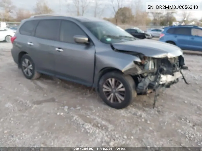 2018 Nissan Pathfinder S VIN: 5N1DR2MM3JC656348 Lot: 40808497